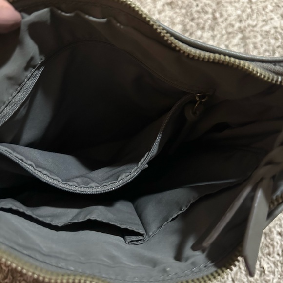 Sonoma Faux Leather Gray Crossbody Bag with Tassel - Picture 4 of 4